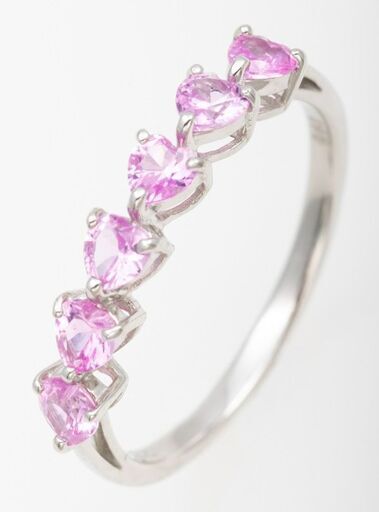 Pt950 ピンクサファイア 指輪 品番h23-103