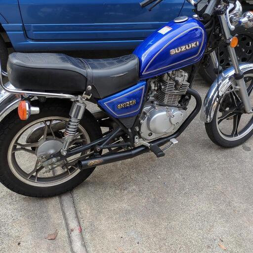 スズキ GN125 中古 2.8万Km 社外マフラー付