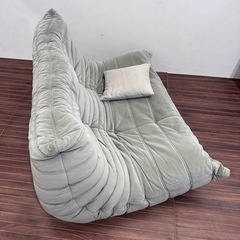 リーンロゼ　トーゴ　2人掛けソファ　クッション付