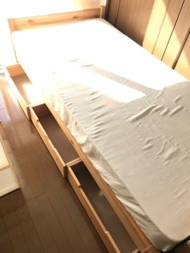MUJIのベッドxマットレスx引き出し