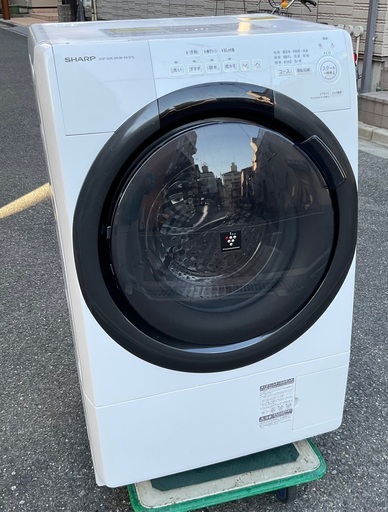 【RKGSE-111】特価！SHARP/ドラム式洗濯乾燥機/ES-S7G-WL/中古品/2022年製/当社より近隣地域無料配達