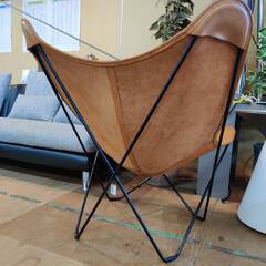 【愛品倶楽部柏店】CUERO 本革 BKFチェア（バタフライチェア） マリポサ ブラウン