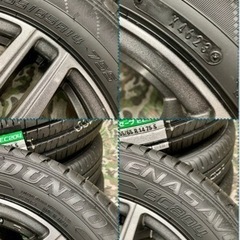 商談中」② 155/65R14 新品ダンロップタイヤ4本と中古ホイールとナット付き