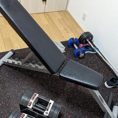 可変式ダンベル40キロ×2コとベンチ