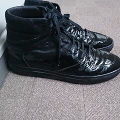 追加再値下げ】(メンズ)BALENCIAGA 黒ハイカットスニーカー(サイズ42 