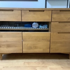 UNICO 食器棚 2枚扉 ADDAY ナチュラル 195