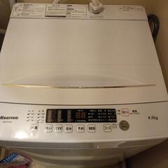 【美品】洗濯機　4.5キロ　取りに来れる方