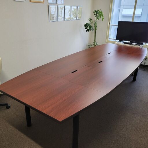 売約済 ユニット式 会議用テーブル 6~8人用 W3000×D1200×700mm 受け渡し解体状態 菊NS