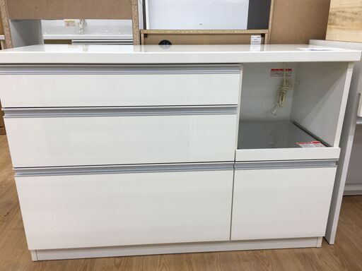 ★ジモティ割あり★ 髙橋木工 食器棚 ホワイト W120×D45×H82 クリーニング済み SJ4756