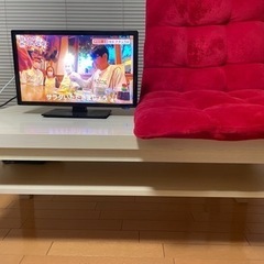 テレビ+座椅子+テーブル+クッション+透明ケースセット0円