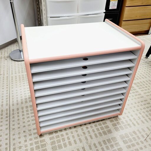画用紙整理棚 10段 木製 レトロポップ