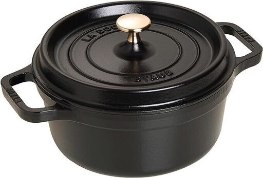 【店頭引き取り限定】特価！ストウヴラウンドココット/Staub Round Cocotte 黒
