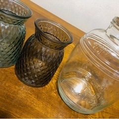 ガラスジャー　花瓶　3セット