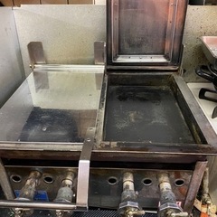 値下げ。メーカー不明。都市ガス用餃子焼器　中古品