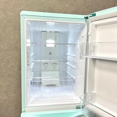 ☑︎ご成約済み🤝 レトロでお洒落な2ドア冷蔵庫✨ 2019年製⭕️ アクアミント🌱 