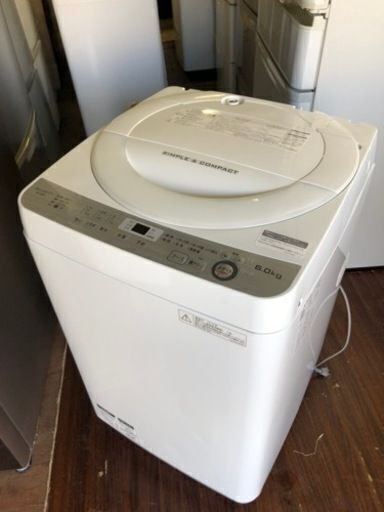 福岡市内配送設置無料　シャープ SHARP ES-GE6B-W [全自動洗濯機(6.0kg) ホワイト系]