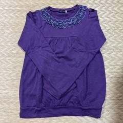 BeBe 女児150 紫　長袖カットソー　薄手トレーナー