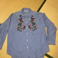  BROWNY ストライプ刺繍 長袖シャツ (未使用)