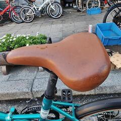 💯💯　ＶＯＬＫＳＷＡＧＥＮ　折りたたみ自転車　２０インチ　6変速　カゴ　付き　青　配達可能