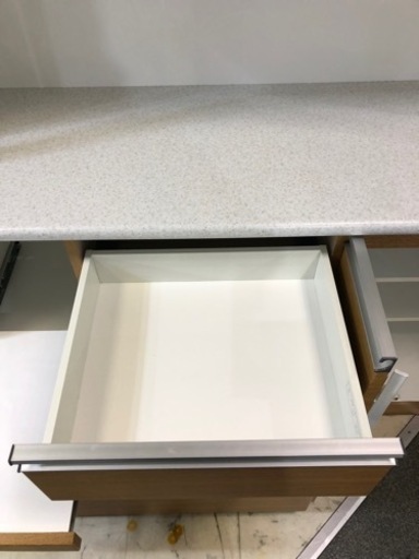 ニトリ キッチンボード モデナ140KB LBR - 食器棚、キッチン収納 