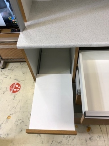 ニトリ キッチンボード モデナ140KB LBR - 食器棚、キッチン収納 