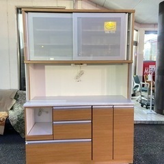 ニトリ キッチンボード モデナ140KB LBR - 食器棚、キッチン収納 