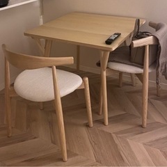 2人掛ダイニングセット　テーブル・椅子２脚　北欧デザイン