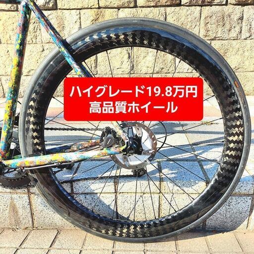 21.6万円の品⭐カーボンホイール★ディスクロードバイク用 1.8万円分のチューブレスレディタイヤ仕様セット