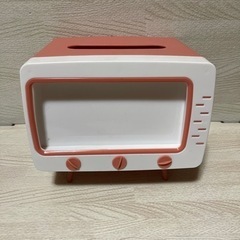 サンキューマート テレビ型ティッシュボックス(ピンク)