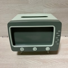 サンキューマート テレビ型ティッシュボックス(グリーン)