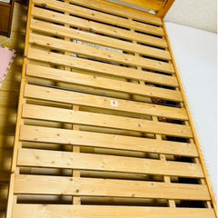 ベッド　ベッドフレーム　セミダブル　120、木製　