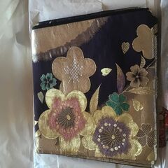 成人式　振袖　帯　長襦袢　帯締め　帯揚　ショール　一式セット　白黒花柄絞り　正絹