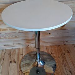 カフェテーブル 木製 丸型 バーテーブル BT-01 (ホワイト)