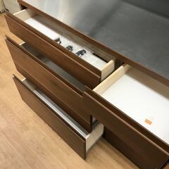 ☆ジモティ割あり☆ unico レンジボード ブラウン H180×W120×D45 
