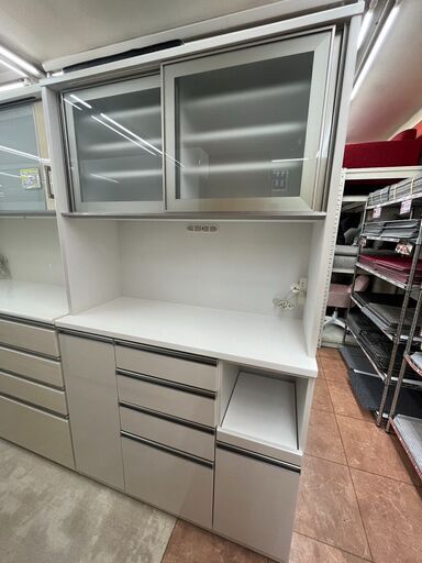 大川家具取扱い2面レンジボード 食器棚三幸ジャパン ハイカウンター423
