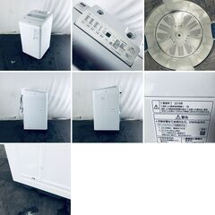 ID:sg217208 パナソニック Panasonic 洗濯機 一人暮らし 大きめ 中古 2019年製 全自動洗濯機 7.0kg ホワイト 送風 乾燥機能付き NA-FA70H7  【リユース品：状態B】【送料無料】【設置費用無料】