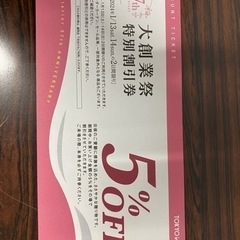 東京インテリア　5%割引券ほか1/13.14利用限定