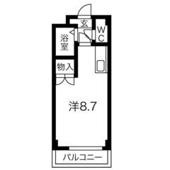🐞【南区・1R】「澄川」駅から徒歩9分！保証人不要+エアコン付き...