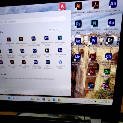 mouseノートPC core i7 Windows11 office AdobeCC2020 illustrator Autocad2023 メモリ8G 新品SSD 内蔵カメラ