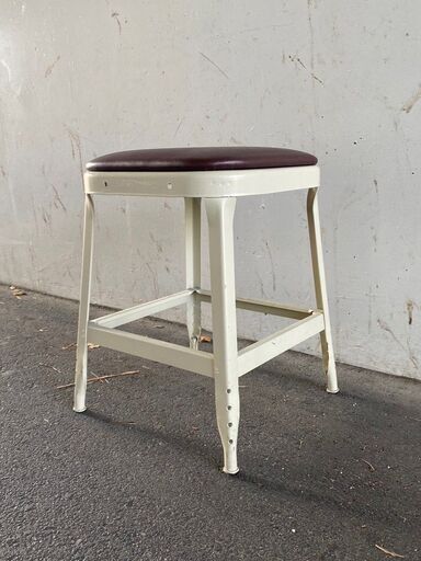 大阪⭐️エコマックス♻️「S96」リオン LYON ファクトリースツール Factory Stool クッションシート付 Sサイズ インダストリアル USA【大阪市プレミアム付商品券利用可能！】