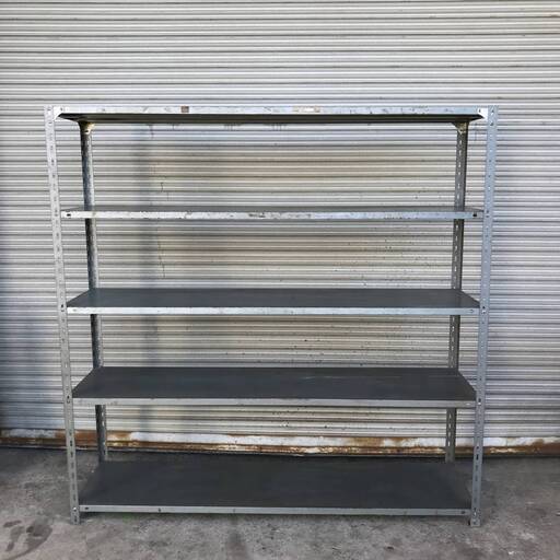 WY10/44 中量ラック スチールラック 5段 中量棚 重量棚 倉庫棚 業務用棚 W180×D45×H180cm ※解体済み ★直接引き取り限定◆