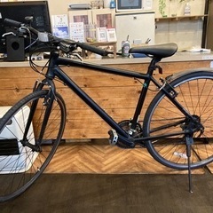 【新春SALE！前後タイヤ・チューブ新品！PROGEARアルミフレーム】3×7速　700×28cクロスバイク　マットブラック