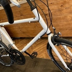 【新春SALE！前後タイヤ・後輪チューブ新品！】20インチ　2×7速ミニベロロード　ホワイト