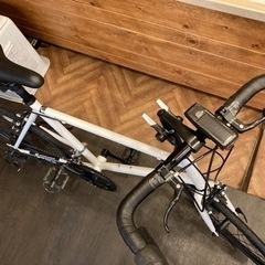 【新春SALE！前後タイヤ・後輪チューブ新品！】20インチ　2×7速ミニベロロード　ホワイト