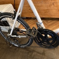 【新春SALE！前後タイヤ・後輪チューブ新品！】20インチ　2×7速ミニベロロード　ホワイト