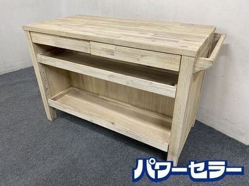 ウニコ/unico MANOA(マノア) アイランドカウンター キッチンカウンター ホワイトウォッシュ 中古家具 店頭引取歓迎 R7873