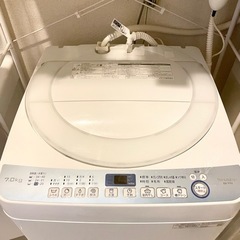 シャープ2019年製　7kg 洗濯機　1年半使用〜