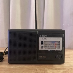 SONYソニー FM/AM 2BANDラジオICF-28 電源コ...