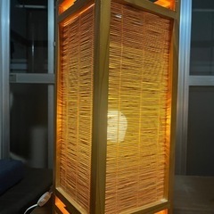 竹の間接照明　ランプ　和風