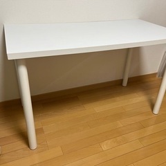 ニトリ　テーブル　デスク　ホワイト　白　120